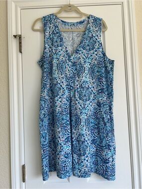 Lilly Pulitzer Amina Swing Dress in Call My Shell Phone, size XL, EUC